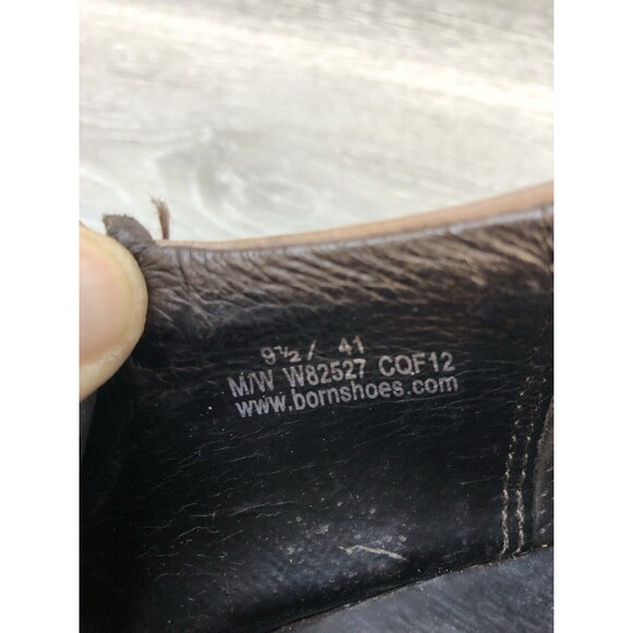 Born Madigan Women's Taupe Genuine Leather Side Zip Block Heel Ankle Boots 9.5 - Picture 8 of 11